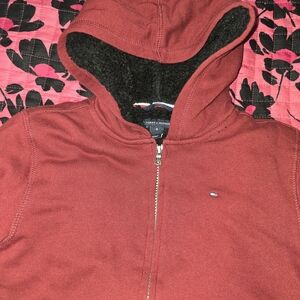 Tommy Hilfiger Kids Maroon Hoodie Jacket (6)